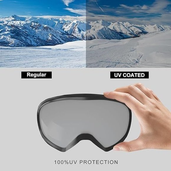 GlaRid Ski Goggles OTG UV Protection Anti Fog Snowboard Motorcycles Over Glasses - Picture 5 of 10